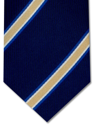 Gravata Coordinati Infantil azul marinho com listras nas cores bege, azul e branco