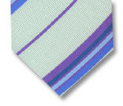 Gravata Coordinati Infantil verde com listras em tons de azul e roxo