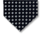 Gravata Coordinati preta com detalhes na cor prata.