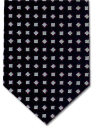 Gravata Coordinati preta com detalhes nas cores lilás, azul e rosa