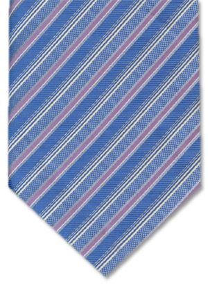 Gravata Coordinati listrada nas cores azul, rosa e bege.
