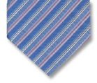 Gravata Coordinati listrada nas cores azul, rosa e bege.