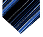 Gravata Coordinati preta com listas em tons de azul e prata.