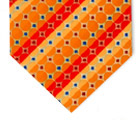 Gravata Coordinati trabalhada nas cores laranja, vermelho e azul.