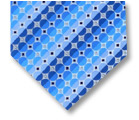 Gravata Coordinati trabalhada nas cores preto, azul e prata.