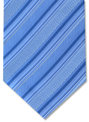 Gravata Coordinati listrada em tons de azul.