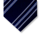 Gravata Cravatterie Internazionali marinho com listras nas cores azul e prata.