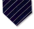 Gravata Cravatterie Internazionali marinho e roxo com detalhes prata.