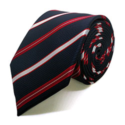 Gravata Jacquard de Poliéster Preta