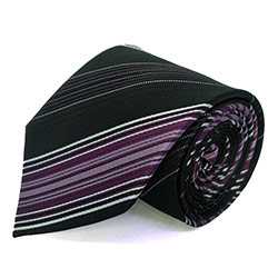 Gravata Jacquard de Seda Preta